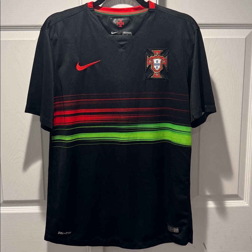 Nike Black Jersey with Red and Green Accents